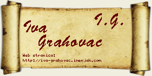 Iva Grahovac vizit kartica